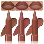 BINGBRUSH 2-in-1 Gradient Matte Lipstick & Lip Liner Set,3Pcs Long Lasting Waterproof Lip Crayon for Women, Flawless Contour, Lightweight Ombre Lip Color Pencil(01#&02#&04#)