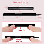 Lip Applicator Brush - 3 Pack Exquisite Professional Dustproof Retractable Lip Brush - Makeup Lipstick Lip Gloss Applicators (Black, Silver and Jewelry Red)