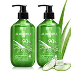 Aloderma Organic Aloe Vera Gel for Skin + Tea Tree Oil, Made within 12 Hours of Harvest, Soothing Pure Aloe Vera Gel for Face, Works Great for Scalp, Acne & Aftershave, All Natural Aloe Gel - 10.6 Oz