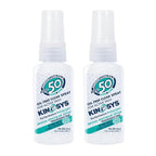 KINeSYS Fragrance Free Clear Spray Sunscreen for sensitive skin, SPF 50, Hypoallergenic, Broad Spectrum UVA/UVB protection Face & Body; PABA and Oxybenzone FREE, 170+ Sprays, 1 Fl Oz/30 ml (Pack of 2)