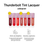 COLORGRAM Thunderbolt Tint Lacquer 09 Soft Tok | High Pigment, Vivid Color, Long Lasting Lip Stain, Moisturizing with Argan Oil, Hydrating, Buildable & Blendable, (0.2 fl.oz, 4.5g)