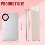 Foundation Spatula, Stainless Steel Makeup Mixing Palette