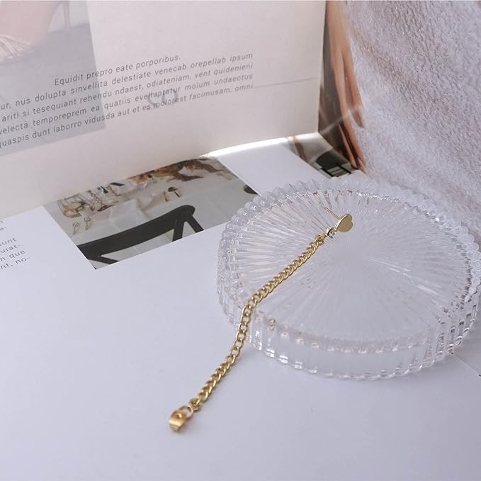 Heart Jacket Earring for Women Gold