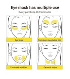 mascarillas de tratamiento ocular con colageno, Parches para el cuidado de la piel bajo los ojos de oro de 24 Kilates