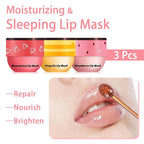 3 Pcs Bee Lip Balm Honey (Honey+Strawberry+Watermelon)