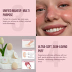 Multi-Use Makeup Cream Blush Stick, Unidollss 3-in-1 Buildable Blush Stick for Cheeks, Eyes, and Lips, Hydrating formula, All day wear, Easy Application with Thumb Puff Included (01 WHISPER)