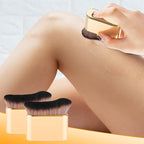 2pcs Self Tanning Brushes, Soft Bristles Body Makeup Brush Liquid Foundation Self Tan Blending Brush Tanning Brush Applicator for Face Body (Gold)