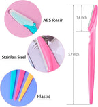 48 Pcs Eyebrow Razor for Women Face Razors Multipurpose Dermaplaning Tools, Hair Trimmer Shaper Shaver with Protective Cover, Facial Hair Removal for Women Men Body Use