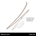 Morphe Micro Dual Eyebrow Pencil - Dual-Ended Brow Pencil Featuring a Retractable, Ultra-Precise, Pointed Tip - Richly Pigmented, Smooth-Gliding, Long-Lasting Wax Formula - Latte (0.003 oz)