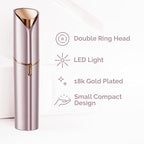 tuokiy Facial Hair Remover for Women, Face Shaver for Women, Lady Face Electric Razor for Lip, Chin, Peach Fuzz, 2 Replacement Heads and USB Rechargeable