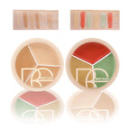 Foundation Concealer Palette + Color Corrector Palette, Light Color Combination Cosmetics Cream Highlighting Palette, Cover Dark Circles, Bruises, Age Spots, Blemish, Vegan & Cruelty Free