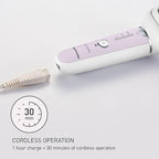 Panasonic Epilator with Gentle Cap, Electric Hair Remover for Home, 3 Speed Settings, Wet Dry, Washable - ES-EY30