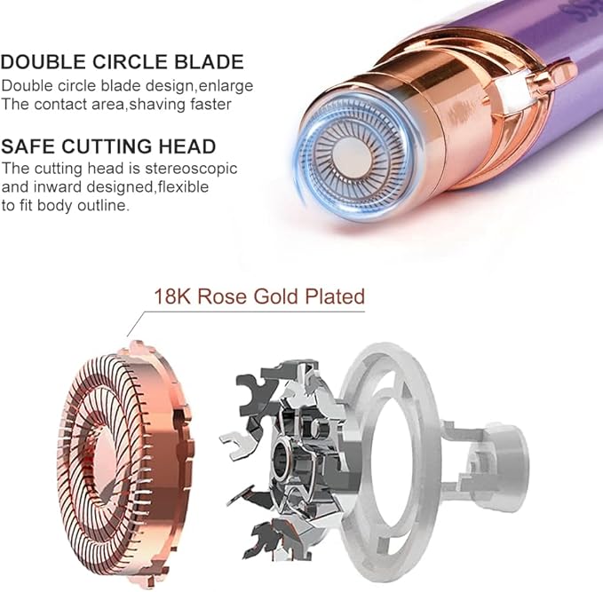 Facial Hair Remover Replacement Heads Gen 2 Double Ring Compatible with Flawless Facial Hair Removal Tool Generation 2