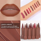 Sienna Gradient Matte Lipstick Crayon Lip Liner pencil for Women, Flawless Contour Gradual Ombre Effect lip Pencil, Long Lasting Waterproof Smudge Proof Lipstick Pencil 04#