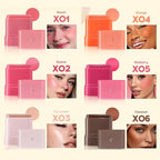 Multi-Purpose Makeup Hydrating Cream Blush Stick, Beauty Solid Moisturizer Stick For Cheek & Eyes & Lips，Waterproof Natural Moisture Smooth Blendable Matte Finish Face Blush Makeup (#02 Guava)