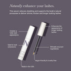 NULASTIN Eyelash Serum for Thicker Looking Lashes - Follicle Fortifying LASH Serum - Clinically Tested Eyelash Enhancing with Keratin - From the Experts in Brows and Lashes (0.1 Fl Oz)