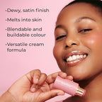 MCoBeauty Baby Face Multi-Use Cream Stick, Lou Lou Deeper Rose Tone Shade, Silky Smooth, Buildable Blush for Eyes, Lips & Cheeks, Vegan, Cruelty Free Cosmetics