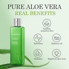 Aloderma Fresh Aloe Vera Face Hydrator Made with 99.8% Organic Aloe Vera within 12 Hours of Harvest - No Thickeners Great for Acne Prone & Sensitive Skin Repair, Scalp, & Hair 240ml