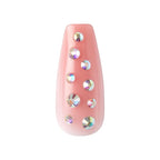 KISS Jelly Fantasy On-Trend Translucent Nails, Long Sculpted Glue-On Fake Nails Kit, Style “Be Jelly”, with Pink Gel Nail Glue, Mini Nail File, Manicure Stick, & 28 Glue On Nails