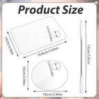 3 Pcs Acrylic Makeup Palette with 3Pcs Makeup Spatula, Makeup Palette Tray Apply for Foundation Eye Shadow Lipsticks Nail Art Professional Pigment Blending