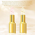 Transferproof Color Changing Lipstick, Gold Crystal Ph Lipstick Color Changing Lipsticks for Women Girls, Temperature Change Moisturizer,Long Lasting 24 Hours Moisturizing Glossy Shine Lip Gloss(2Pcs)