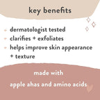 The Honest Company Honest Mama's Gotta Glow Face and Body Wash | Pregnancy Safe Clarifying + Exfoliating AHA Cleanser | 8 fl oz
