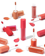 HOLIKA HOLIKA Heart Crush Glow Lip Tint Air – Korean Lip Tint with High Shine Juicy Fruit Jam Colors Lip Stain – Hydrolyzed Collagen & Vitamin C (08 CUDDLY)