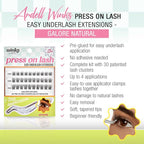 Ardell Winks Press On Eyelash Extensions, Natural - DIY Lash Clusters, 30 Individual Lashes, Natural Look Lashes with Applicator, 1 Pack