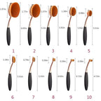 Yoseng Makeup Brushes Set 10Pcs Professional Oval Toothbrush Foundation Contour Powder Blush Conceler Eyeliner Blending Brush New Fashionable Super Soft Cosmetic Brushes Tool Set (Rose Gold 2 sets)