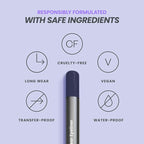 Wonderskin Eyeliner Pencil, 1440 Longwear Blue Purple Eyeliner Pencil - Waterproof, Sharpenable & Smudge Proof