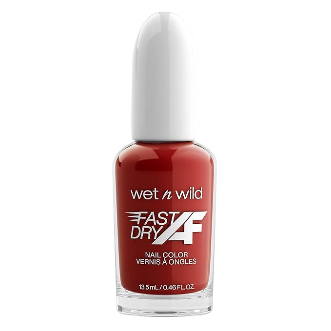 wet n wild Fast Dry AF Nail Polish, Quick 40 Second Dry Time, Long Lasting High-Shine - Red Light District