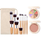 Professional Makeup Cream Contour Palette, Joyeee 8 Colours Concearler Full Coverage & Makeup Brush Set Contour Concearler Palette Contouring Face Make Up Gift for Women Girls
