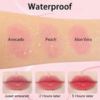 evpct 3Pcs Aloe Vera Avocado Peach Tinted Lip Balms Tint Stain Lipstick for Women PH Color Changing Lipstick Balm Stain Gift Set Queen Girls Korean Mood Long Lasting Color Change Light Pink Lipstick