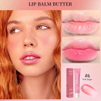 Tinted Lip Butter Balm - Tinted Moisture Gel Lip Gloss | Hydrating Glow Tinted Lip Care | Tinted Lip Stain (01+02+06, A set)