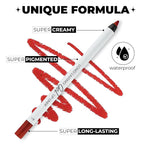 Gel Lip Liner - Long-lasting formula - Adds Colour & Texture to the Lips - Cruelty-free - Ruby red - N.411