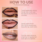 2Pcs Matte Liquid Lip Stain Peel Off Lip liner Tattoo, Matte Peel Off Lip Stain, Long Lasting Waterproof Lipstick Lip Gloss Stain, Transfer-proof for All Skin Types (0.24 fl oz-04#+05#)