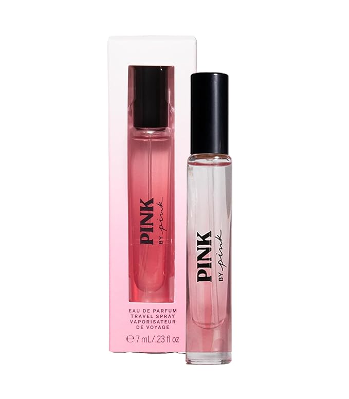Victoria's Secret Pink Eau de Parfum Travel Spray, Notes of Apple, Jasmine & Cedarwood, Mini Perfumes for Women (0.23 oz)