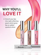 L.A. COLORS Holographic Iridescent Lipgloss, Sugared CLG421
