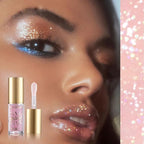 Glitter Lip Oil,Hydrating Tinted Lip Balm,Clear Glitter Lip Glitter