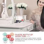 NOLITOY 10 Pieces Clear Lip Gloss Tubes 1.97 Inch Mushroom Shape Plastic Lip Gloss Containers Mini Empty Tube for DIY Cosmetics Women Girls(Mix Color)
