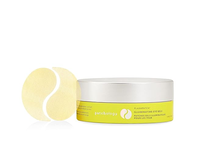 Patchology Eye Masks, Illuminating Under Eye Patches for Dark Circles (15 Pair) Brightening Eye Mask, Vitamin C Serum Eye Bags Treatment for Men and Women, Cooling Gel Pads