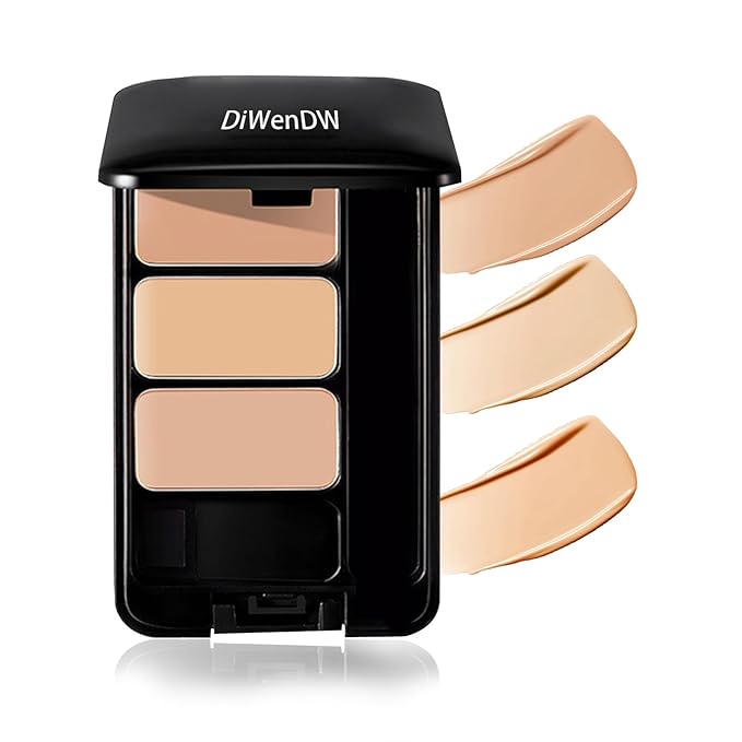 3 Colors Corrector Palette,Moisturizing Long Lasting Waterproof Cream