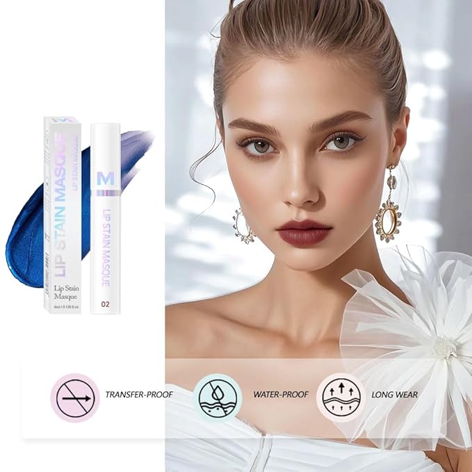 Matte Lip Gloss Peel Off Masque - Peel Off Lip Stain Tattoo, Toffee Rose Peel Off Lip Tint，Long Lasting Waterproof Transfer-proof Lip Mask Lip Stain Peel Off Lip Gloss, Stay Lip Makeup 02#