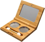 mollensiuer Bamboo Empty Eye Shadow Case Box Double