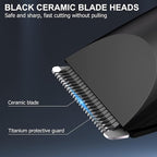 OLOV Electric Body Hair Trimmer - Groin Trimmer for Men - Bikini Trimmer Women - Wet/Dry Shaver Groomer, Replaceable Ceramic Blade Heads, USB Recharge Dock, Waterproof Hygiene Razor,Black