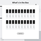 Clear Mini Lip Gloss Tube Empty Lip Balm Containers With Black Lid, 50 Pcs Clear Mini Lip Gloss Containers, 1.2ml/0.04oz Empty Cosmetic Sample Tubes with Black Cap