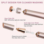 Electric Eyebrow Trimmer, 3 in 1 Facial Hair Remover for Women, Waterproof Rechargeable Hair Shaver for Face Eyebrow Leg Bikini Nose, Painless Facial Razor Epilators with 3 Guide Combs