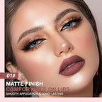 Silky Smooth Retractable Matte Lip Liner Pencil, Dust Red Lip Liner Long-Lasting Creamy Formula for Shaping & Sculpting Lips, Matte Velvet Pigmented Lip Liner Crayon Lipstick 01#