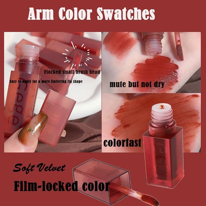 Smooth Luster Lip Glaze, Lightweight Moisturizing,High Impact Lip Color, Full Coverage Lip Makeup, Long Lasting Waterproof Moisturizer Lip Glaze (Vintage Chili)