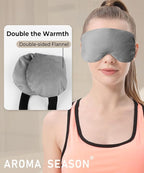 Aroma Season Weighted Eye Mask, Warm Eye Compress for Dry Eyes, Moist Heat Lavender Eye Mask, Microwave Eye Mask for Stye, Belpharitis, MGD (Gray)